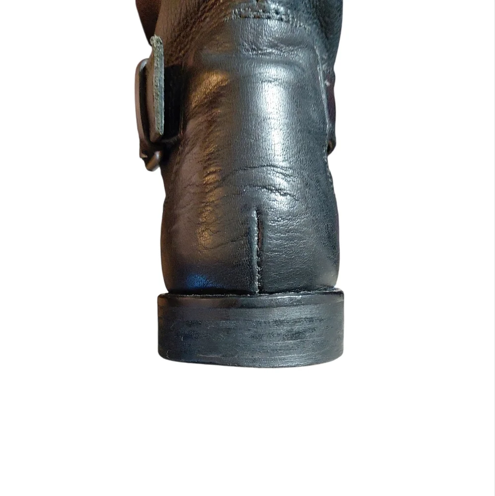 Madewell The Conor Black Riding Knee-High Black Leather Boots Size 6.5